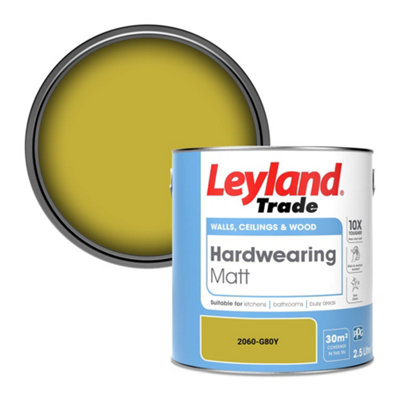 Leyland Trade Hardwearing Matt Emulsion Paint (2060-G80Y) 2.5L from B&Q