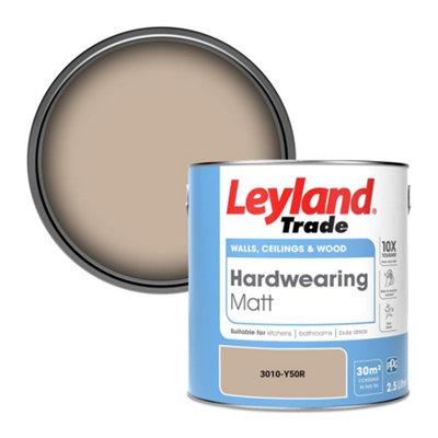 Leyland Trade Hardwearing Matt Emulsion Paint (3010-Y50R) 2.5L from B&Q