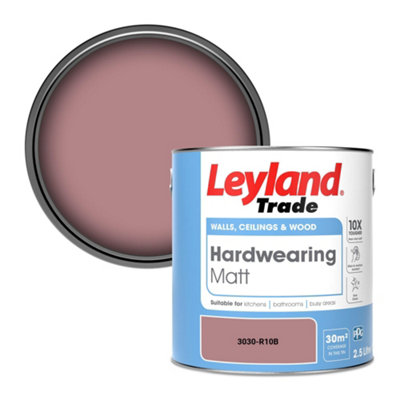 Leyland Trade Hardwearing Matt Emulsion Paint (3030-R10B) 2.5L from B&Q