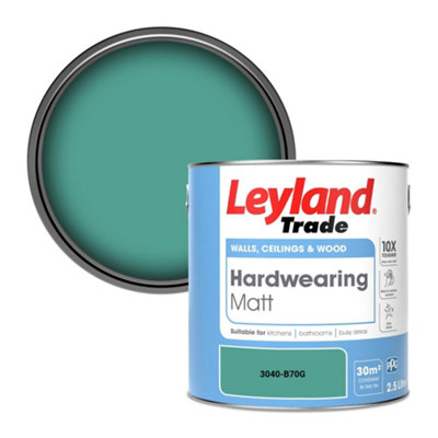 Leyland Trade Hardwearing Matt Emulsion Paint (3040-B70G) 2.5L from B&Q