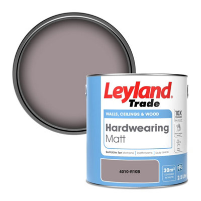 Leyland Trade Hardwearing Matt Emulsion Paint (4010-R10B) 2.5L from B&Q