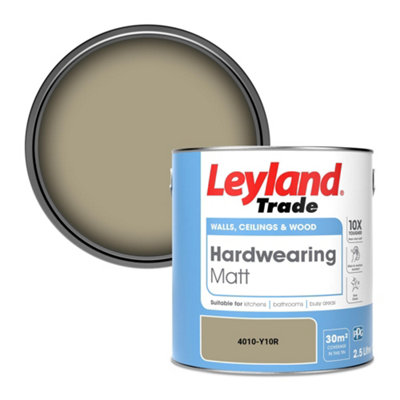 Leyland Trade Hardwearing Matt Emulsion Paint (4010-Y10R) 2.5L from B&Q
