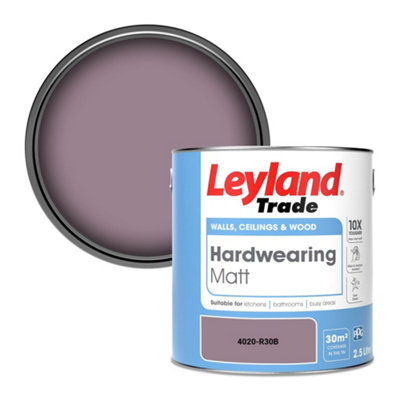 Leyland Trade Hardwearing Matt Emulsion Paint (4020-R30B) 2.5L from B&Q