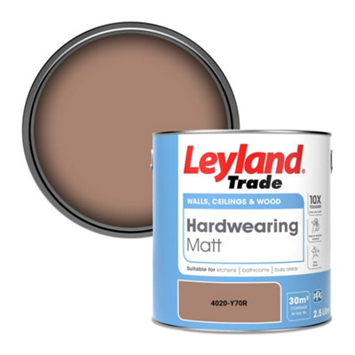 Leyland Trade Hardwearing Matt Emulsion Paint (4020-Y70R) 2.5L from B&Q