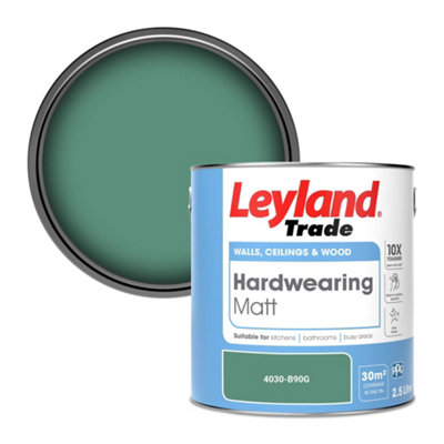 Leyland Trade Hardwearing Matt Emulsion Paint (4030-B90G) 2.5L from B&Q