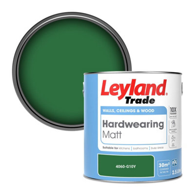 Leyland Trade Hardwearing Matt Emulsion Paint (4060-G10Y) 2.5L from B&Q