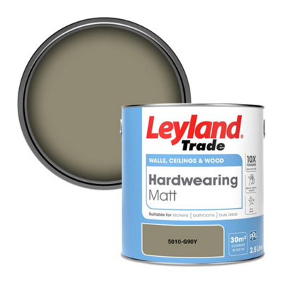 Leyland Trade Hardwearing Matt Emulsion Paint (5010-G90Y) 2.5L from B&Q