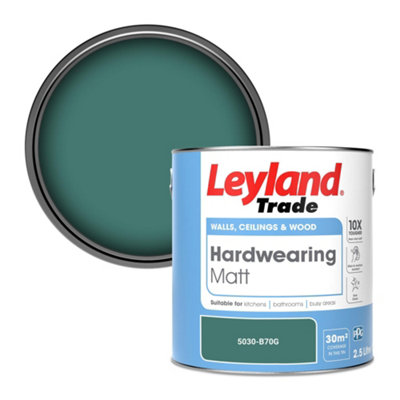 Leyland Trade Hardwearing Matt Emulsion Paint (5030-B70G) 2.5L from B&Q