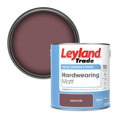 Leyland Trade Hardwearing Matt Emulsion Paint (5030-R10B) 2.5L from B&Q