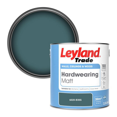 Leyland Trade Hardwearing Matt Emulsion Paint (6020-B30G) 2.5L from B&Q