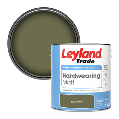 Leyland Trade Hardwearing Matt Emulsion Paint (6020-G70Y) 2.5L from B&Q