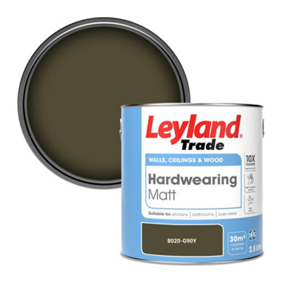 Leyland Trade Hardwearing Matt Emulsion Paint (8020-G90Y) 2.5L from B&Q