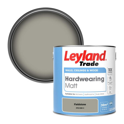 Leyland Trade Hardwearing Matt Emulsion Paint Fieldstone (Ppg1000-3) 2.5L from B&Q