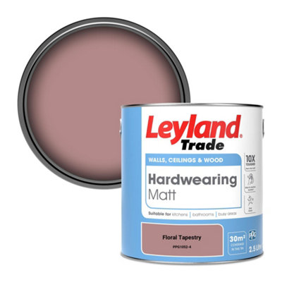 B&Q -  Hardwearing Matt Emulsion Paint Floral Tapestry (Ppg1052-4) 2.5L