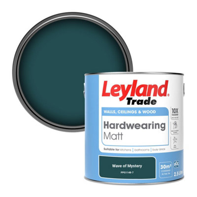 Leyland Trade Hardwearing Matt Emulsion Paint Wave Of Mystery (Ppg1148-7) 2.5L from B&Q