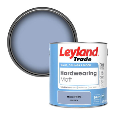 Leyland Trade Hardwearing Matt Emulsion Paint Mists Of Time (Ppg1167-4) 2.5L from B&Q