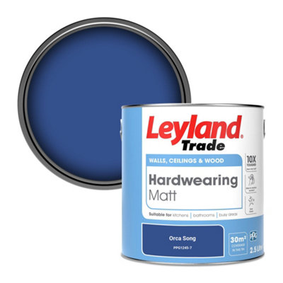 Leyland Trade Hardwearing Matt Emulsion Paint Orca Song (Ppg1245-7) 2.5L from B&Q