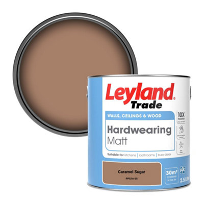 Leyland Trade Hardwearing Matt Emulsion Paint Caramel Sugar (Ppg16-05) 2.5L from B&Q
