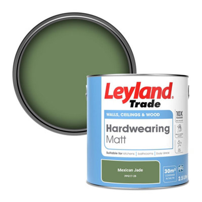 Leyland Trade Hardwearing Matt Emulsion Paint Mexican Jade (Ppg17-28) 2.5L from B&Q