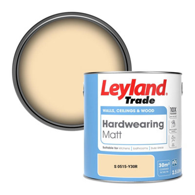 Leyland Trade Hardwearing Matt Emulsion Paint (S 0515-Y30R) 2.5L from B&Q