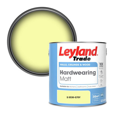 Leyland Trade Hardwearing Matt Emulsion Paint (S 0530-G70Y) 2.5L from B&Q