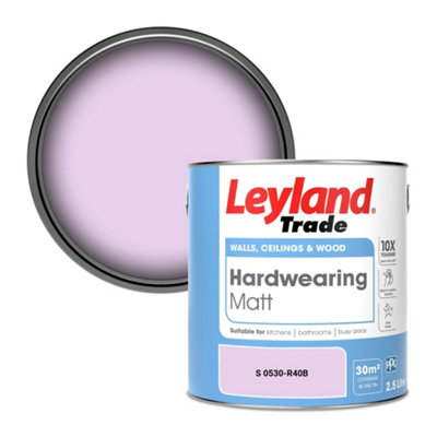 Leyland Trade Hardwearing Matt Emulsion Paint (S 0530-R40B) 2.5L from B&Q