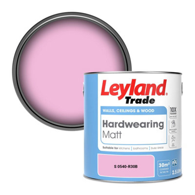 Leyland Trade Hardwearing Matt Emulsion Paint (S 0540-R30B) 2.5L from B&Q