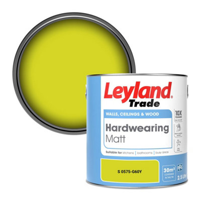 Leyland Trade Hardwearing Matt Emulsion Paint (S 0575-G60Y) 2.5L from B&Q