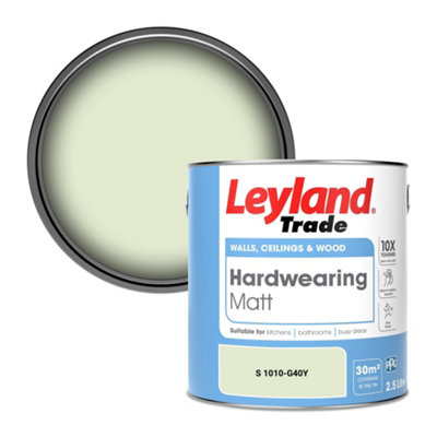 Leyland Trade Hardwearing Matt Emulsion Paint (S 1010-G40Y) 2.5L from B&Q