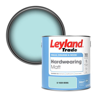 Leyland Trade Hardwearing Matt Emulsion Paint (S 1020-B30G) 2.5L from B&Q