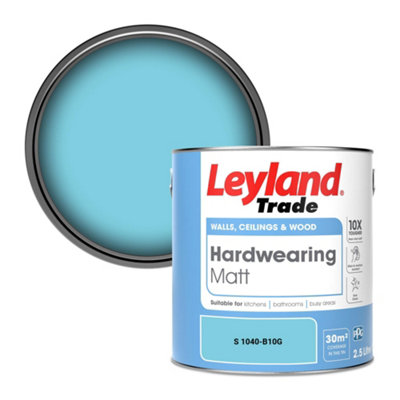 Leyland Trade Hardwearing Matt Emulsion Paint (S 1040-B10G) 2.5L from B&Q