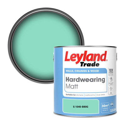 Leyland Trade Hardwearing Matt Emulsion Paint (S 1040-B80G) 2.5L from B&Q