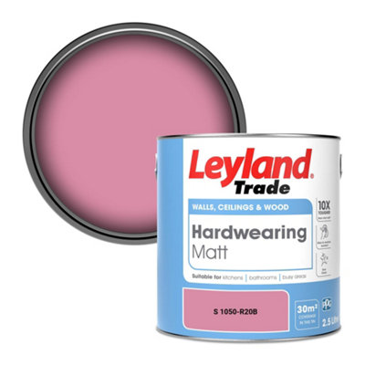 Leyland Trade Hardwearing Matt Emulsion Paint (S 1050-R20B) 2.5L from B&Q