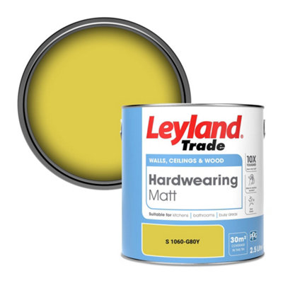 Leyland Trade Hardwearing Matt Emulsion Paint (S 1060-G80Y) 2.5L from B&Q