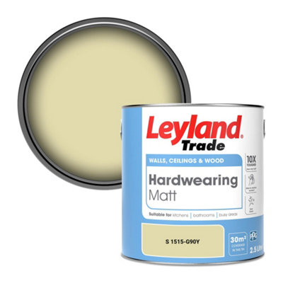 Leyland Trade Hardwearing Matt Emulsion Paint (S 1515-G90Y) 2.5L from B&Q