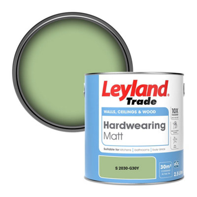 Leyland Trade Hardwearing Matt Emulsion Paint (S 2030-G30Y) 2.5L from B&Q