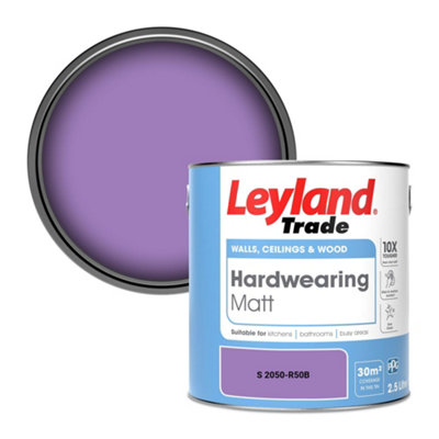 Leyland Trade Hardwearing Matt Emulsion Paint (S 2050-R50B) 2.5L from B&Q