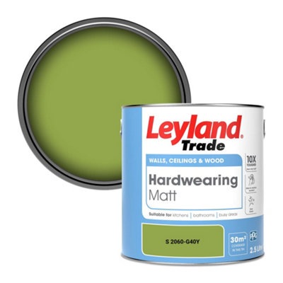 Leyland Trade Hardwearing Matt Emulsion Paint (S 2060-G40Y) 2.5L from B&Q