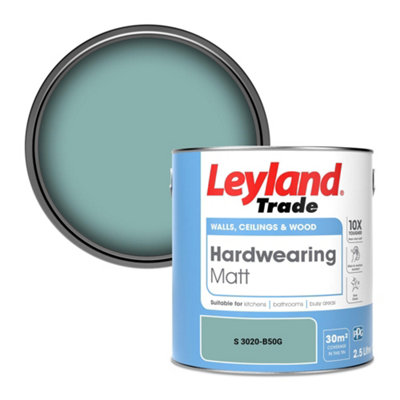 Leyland Trade Hardwearing Matt Emulsion Paint (S 3020-B50G) 2.5L from B&Q