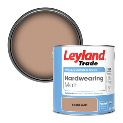 Leyland Trade Hardwearing Matt Emulsion Paint (S 3020-Y60R) 2.5L from B&Q
