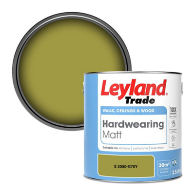 Leyland Trade Hardwearing Matt Emulsion Paint (S 3050-G70Y) 2.5L from B&Q