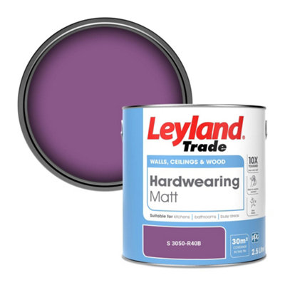 Leyland Trade Hardwearing Matt Emulsion Paint (S 3050-R40B) 2.5L from B&Q