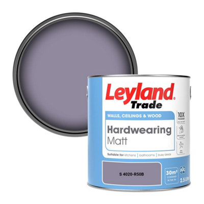 Leyland Trade Hardwearing Matt Emulsion Paint (S 4020-R50B) 2.5L from B&Q