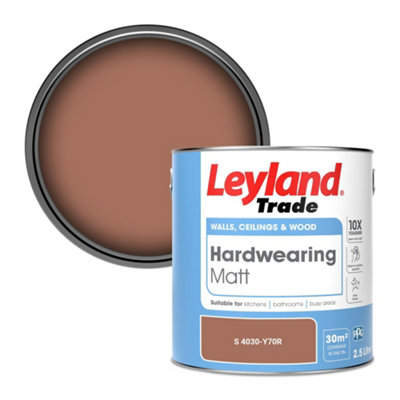 Leyland Trade Hardwearing Matt Emulsion Paint (S 4030-Y70R) 2.5L from B&Q