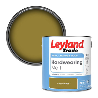 Leyland Trade Hardwearing Matt Emulsion Paint (S 4050-G90Y) 2.5L from B&Q