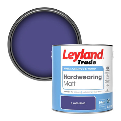 Leyland Trade Hardwearing Matt Emulsion Paint (S 4050-R60B) 2.5L from B&Q
