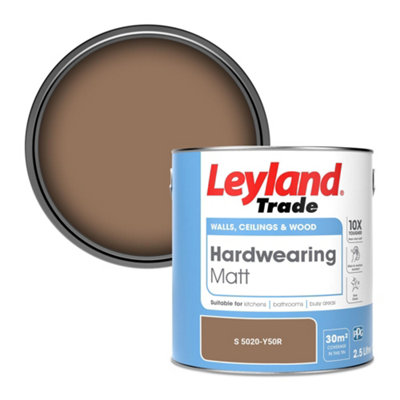 Leyland Trade Hardwearing Matt Emulsion Paint (S 5020-Y50R) 2.5L from B&Q