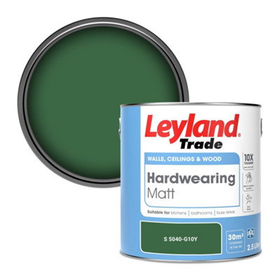 Leyland Trade Hardwearing Matt Emulsion Paint (S 5040-G10Y) 2.5L from B&Q