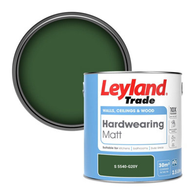 Leyland Trade Hardwearing Matt Emulsion Paint (S 5540-G20Y) 2.5L from B&Q