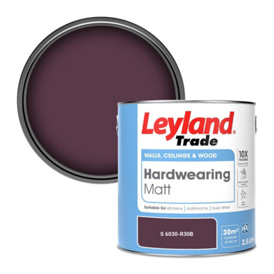 Leyland Trade Hardwearing Matt Emulsion Paint (S 6030-R30B) 2.5L from B&Q